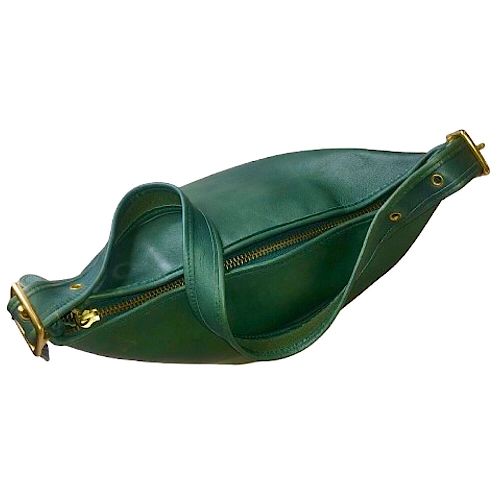 COACH Vintage Dark Green Leather Duffle Sac XL Crossbody Bag 9085 - Picture 8 of 17